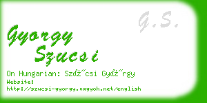 gyorgy szucsi business card